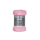 Manta Fleece Super Soft Casal Microfibra Lisa 180x200cm 200g/m² Rosa Sonhare Sultan