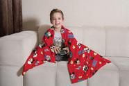 Manta infantil em fleece Mickey vermelha macia e quentinha 1,25 x 1,50m Lepper