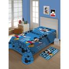 Manta Infantil Fun 150 X 200cm Mickey Azul Soft - Jolitex