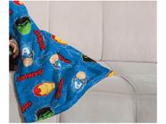 Manta Infantil Solteiro Microfibra Lepper - Fleece Avengers Azul