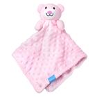 Manta Naninha Infantil Macio Pelúcia Algodão Antialérgico - Urso Rosa