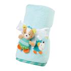 Manta para Bebê Decorada Urso BR706 Azul - Multikids - Multikids