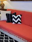 Manta para sofá/cama 1,8x2,2m VERMELHO MESCLA tear artesanal decorativa protetora