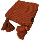 Manta Peseira de Tricot 90x180 Cm com Tassel - Colméia Terracota