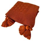 Manta Peseira de Tricot 90x180 Cm com Tassel -diamond Terracota