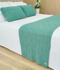 Manta Peseira Tricot Cama King 260x60cm +2 Capa de Almofada N1 - USUFRUTO