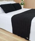 Manta Peseira Tricot Cama King 260x60cm +2 Capa de Almofada N1 - USUFRUTO