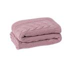 Manta Sofa Cama Queen Tricot Viena Rose - Five Star Malhas