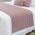 Manta Sofa Sala Cama King Tricot Berlim Rose - Five Star Malhas