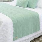 Manta Sofa Sala Cama King Tricot Pequim Menta