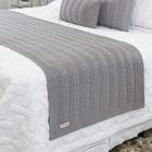 Manta Sofa Sala Cama Queen Tricot Berlim Cinza - Five Star Malhas