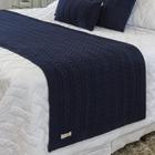 Manta Sofa Sala Cama Queen Tricot Berlim Marinho