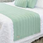 Manta Sofa Sala Cama Queen Tricot Berlim Menta