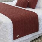 Manta Sofa Sala Cama Queen Tricot Berlim Terracota