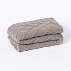 Manta Sofa Sala Cama Queen Tricot Paris Cinza - Five Star Malhas