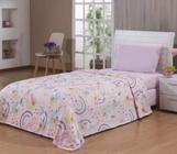 Manta soft solteiro estampada - unicornio - Everhome