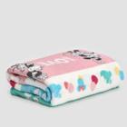 Manta Solteiro Flannel Minnie Be Happy Andreza Cor Rosa-claro - Andreza Enxovais