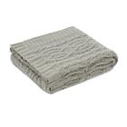 Manta Tricô Cobertor Sofá Cama Decoração 127x152 cm Bege