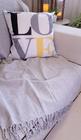 Manta Xale para sofá / cama 1,5x2,2m CINZA CLARO tear artesanal decorativa protetora