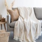 Manta Xale para sofá e cama 2,70x2,20m CRU tear artesanal protetora decorativa gigante