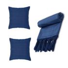 Manta Xalé Protetora Para Sofá e Cama Lisa com 2 Capas Para Almofada