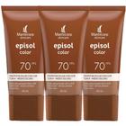 Mantecorp Skincare Episol Kit com 3 Unidades Protetor Solar com Cor FPS70 Médio Escuro 40ml