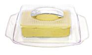 Mantegueira Com Tampa para manteiga ou margarina 20x14x5,5 Cm. Manteigueira retangular prato com tampa transparente Feita em acrílico