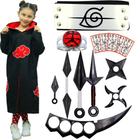 Capa Manto Akatsuki Barato Infantil Itachi Cosplay Nuvem Vermelha :  : Moda