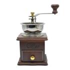 Manual Vintage Bronze Coffee Grinder Household Retro Wood Coffee Mill com procelain movement Bean Grinder Blendercoffee Millcoffee Grindergrinder Coffee - HTTN