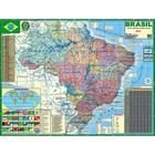 Mapa Brasil Politico Regional Rodoviário Escolar 120 X 90cm Gigante - SPM -  Mapas - Magazine Luiza