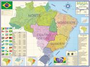 Mapa Brasil Regional Norte Sul.. Regiões Politico Escolar Geografico Dobrado - For Sales Store