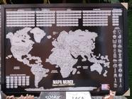 Mapa de Raspar Mundi Dourado Sem Moldura