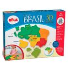 Mapa do Brasil em 3D com Cartela de Adesivos - 1109 - Elka