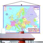 Mapa Europa Politico Banner Moldura Laminado Grande 120x90cm