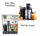 Máquina 1500W do espremedor, com a boca grande de 3 polegadas, para frutos inteiros e o veg, extrator do suco com 2 velo