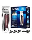 Máquina Acabamento Cortar Cabelo S/Fio Kemei Km-9163 Bi-Volt