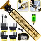 Máquina De Acabamento e Barbear sem Fio Recarregável Elétrico Dourada