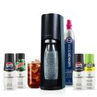 Máquina de água com gás SodaStream Terra Black com 4 sabores