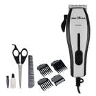 Máquina De Cortar Cabelo 14W Inox com 9 Acessórios 127V Prata - Britânia