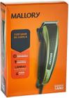 Maquina de cortar cabelo mallory 10w c/ 4 pentes de corte