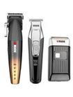 Máquina de Corte Cabelo Wmark NG 2038 + Acabamento C24 + Shaver 996 Preta