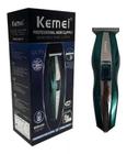 Máquina de corte de cabelo elétrica multifuncional kemei km-677 base usb lavável barbeador masculino virilha aparador de