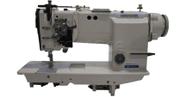 Máquina de Costura Pespontadeira Industrial c/ Direct Drive Completa, 2 Agulhas, 4 Fios, Barra Alternada, Lubrif. Automática