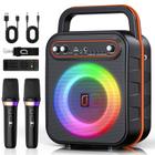 Máquina de Karaokê JYX com 2 Microfones Sem Fio Bluetooth