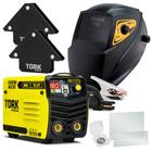 Maquina de Solda Profissional 180A TIG-LIFT e MMA 7800W com Mascara Esquadro Super Tork