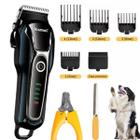 Máquina de Tosa Kemei KM-1991 Cortador de Pelo Profissional Sem Fio para Cães