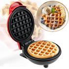 Máquina de Waffle Elétrica para Waffles com Formato de Coração e Redondos