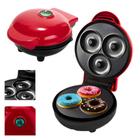 Máquina para Fazer Mini Donuts 3 Rosquinhas Vermelha 110v - RoHS