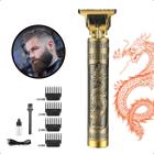 Maquina T9 Dragon Retro Ultra Afiado Barba Profissional Gold