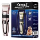 Máquina Tosa Kemei Km 1053 Pet Animais Cães Gatos Bivolt